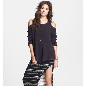Free People Sunrise Cold Shoulder Sweater